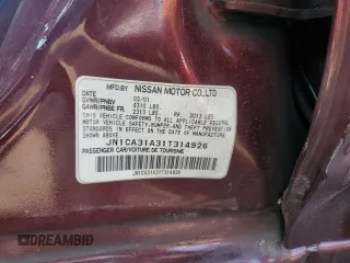 2001 Nissan Maxima SE 20th Anniversary. z VIN JN1CA31A31T314926, wystawiony jako Copart lot #69869354 z przebiegiem Nie podano mil oraz Szkoda całkowita • Salvage title. Historia ofert i sprzedaży dostępna na DreamBid. Obrazek 12.