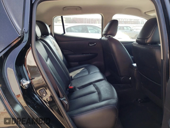 2015 Nissan LEAF SV with VIN 1N4AZ0CP1FC308097, listed as a Copart auction lot 65746053 with 47,487 mi miles. Bid and sale history available at carsss.com. Image 10.