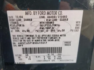 2005 Mercury Mariner Luxury z VIN 4M2CU57185DJ15517, wystawiony jako Copart lot #44415385 z przebiegiem 129 177 mil mil oraz Szkody całkowita. Historia ofert i sprzedaży dostępna na DreamBid. Obrazek 15.