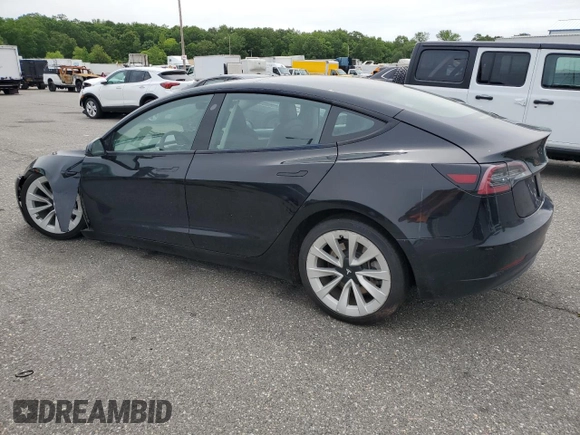 2022 Tesla Model 3 z VIN 5YJ3E1EA3NF287431, wystawiony jako Copart lot #58209025 z przebiegiem 96 549 mil mil oraz Czysty tytuł • Clean title. Historia ofert i sprzedaży dostępna na DreamBid. Obrazek 2.