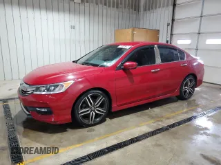 2016 Honda Accord Sport z VIN 1HGCR2F56GA230570, wystawiony jako Copart lot #54215125 z przebiegiem 104 812 mil mil oraz Czysty tytuł • Clean title. Historia ofert i sprzedaży dostępna na DreamBid. Obrazek 1.