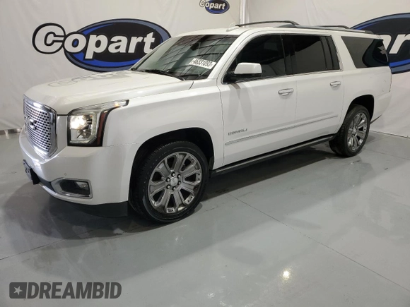 2017 GMC Yukon XL Denali with VIN 1GKS2HKJ9HR263946, listed as a Copart auction lot 46331093 with 77,861 mi miles and Salvage Title. Bid and sale history available at carsss.com. Image 1.