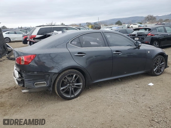 2011 Lexus IS 350 with VIN JTHBE5C22B5025247, listed as a Copart auction lot 43453355 with 228,348 mi miles and Salvage Title. Bid and sale history available at carsss.com. Image 3.