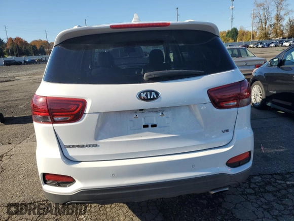 2019 Kia Sorento LX V6 with VIN 5XYPG4A52KG464285, listed as a Copart auction lot 79260864 with 76,837 mi miles and Salvage Title. Bid and sale history available at carsss.com. Image 6.