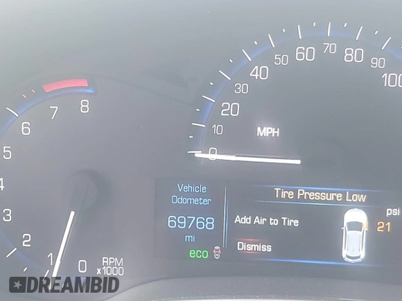 2014 Cadillac SRX Premium Collection with VIN 3GYFNDE36ES564140, listed as a IAAI auction lot 42070008 with 69,768 mi miles and . Bid and sale history available at DreamBid. Image 7.