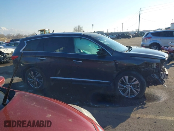 2014 Infiniti QX60 with VIN 5N1AL0MM5EC543581, listed as a IAAI auction lot 41336591 with 116,271 mi miles and . Bid and sale history available at DreamBid. Image 13.