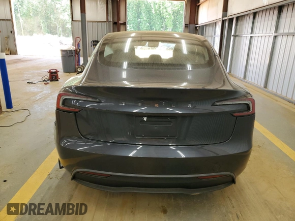 2025 Tesla Model 3 Long Range z VIN 5YJ3E1EA2SF930959, wystawiony jako Copart lot #54921345 z przebiegiem 168 mil mil oraz Szkoda całkowita • Salvage title. Historia ofert i sprzedaży dostępna na DreamBid. Obrazek 6.