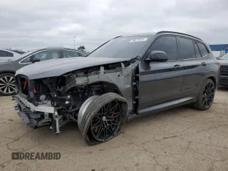 2022 BMW X3 M with VIN 5YM13EC09N9J86328, listed as a Copart auction lot 86618424 with 31,336 mi miles and Salvage title. Bid and sale history available at DreamBid. Image 1.