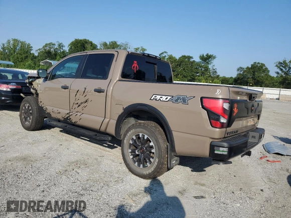 2021 Nissan Titan Pro-4X with VIN 1N6AA1ED0MN507652, listed as a Copart auction lot 62156505 with 13,085 mi miles and Salvage title. Bid and sale history available at DreamBid. Image 2.