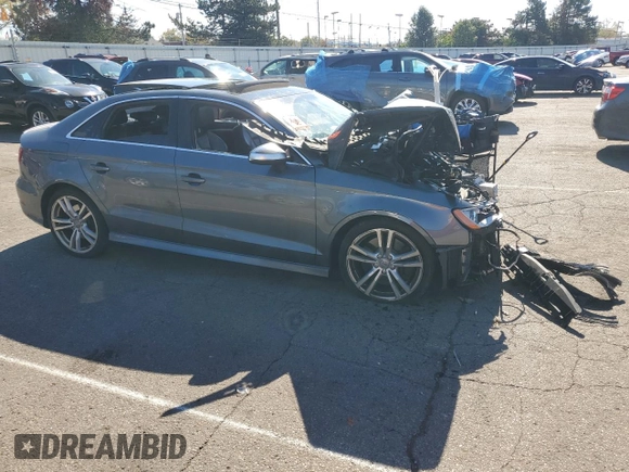 2015 Audi S3 2.0T Premium Plus with VIN WAUBFGFF7F1091957, listed as a Copart auction lot 76576804 with 0 mi miles and Salvage Title. Bid and sale history available at carsss.com. Image 4.