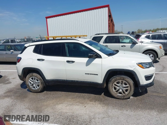 2018 Jeep Compass Sport with VIN 3C4NJDAB5JT146182, listed as a IAAI auction lot 42041839 with 55,865 mi miles and . Bid and sale history available at DreamBid. Image 13.