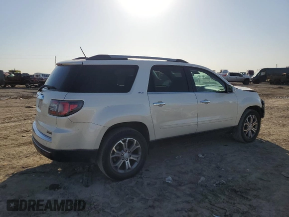 2015 GMC Acadia SLT z VIN 1GKKRSKD1FJ136798, wystawiony jako Copart lot #52318975 z przebiegiem Nie podano mil oraz Szkoda całkowita • Salvage title. Historia ofert i sprzedaży dostępna na DreamBid. Obrazek 3.