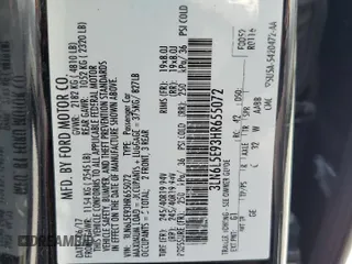 2017 Lincoln MKZ Reserve with VIN 3LN6L5E93HR655072, listed as a Copart auction lot 62376255 with 102,266 mi miles and Clean title. Bid and sale history available at DreamBid. Image 12.