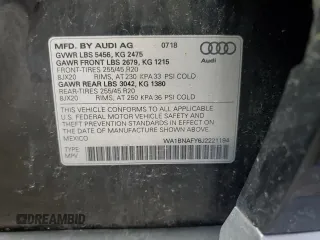 2018 Audi Q5 Premium Plus с VIN WA1BNAFY6J2221194, выставлен на аукционе Copart как лот 61436345 с пробегом 92 839 миль миль и Списание • Salvage title. История ставок и продаж доступна на DreamBid. Изображение 13.