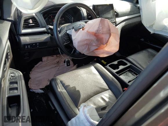 2021 Honda Odyssey EX-L with VIN 5FNRL6H70MB020405, listed as a Copart auction lot 46186085 with 61,300 mi miles and Salvage Title. Bid and sale history available at DreamBid. Image 8.