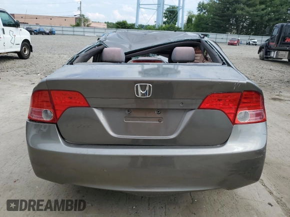 2007 Honda Civic Sdn LX with VIN 2HGFA16587H500074, listed as a Copart auction lot 59231744 with 0 mi miles and Salvage Title. Bid and sale history available at carsss.com. Image 6.