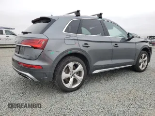 2022 Audi Q5 S line Premium Plus with VIN WA1EAAFY2N2077996, listed as a Copart auction lot 59636295 with 41,587 mi miles and Salvage title. Bid and sale history available at DreamBid. Image 3.