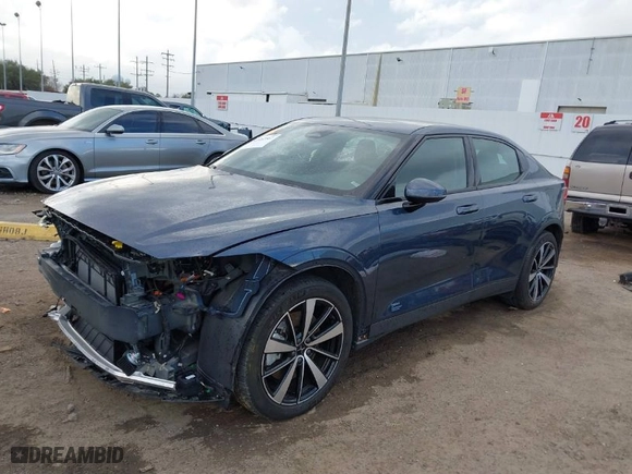2022 Polestar 2 with VIN LPSED3KAXNL055085, listed as a IAAI auction lot 41187567 with 14,077 mi miles. Bid and sale history available at carsss.com. Image 2.