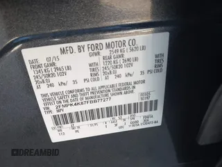 2015 Ford Edge Titanium with VIN 2FMPK4K87FBB77277, listed as a IAAI auction lot 41795760 with 164,844 mi miles. Bid and sale history available at carsss.com. Image 9.