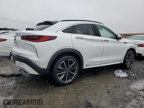 2025 Infiniti QX55 Sensory with VIN 3PCAJ5LR9SF100305, listed as a Copart auction lot 85075534 with 3,178 mi miles and Salvage Title. Bid and sale history available at DreamBid. Image 3.