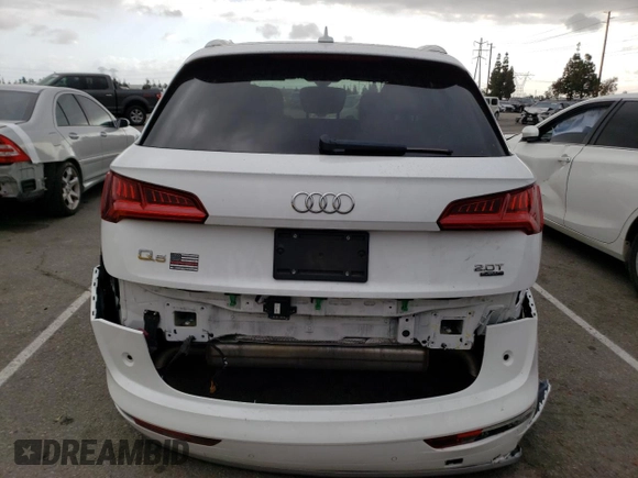 2018 Audi Q5 Premium Plus with VIN WA1BNAFY8J2129729, listed as a Copart auction lot 41141563 with 70,165 mi miles and . Bid and sale history available at DreamBid. Image 6.