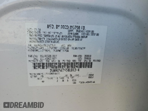 2016 Lincoln MKT EcoBoost z VIN 2LMHJ5AT5GBL01314, wystawiony jako Copart lot #88693385 z przebiegiem 75 777 mil mil oraz Szkoda całkowita • Salvage title. Historia ofert i sprzedaży dostępna na DreamBid. Obrazek 14.