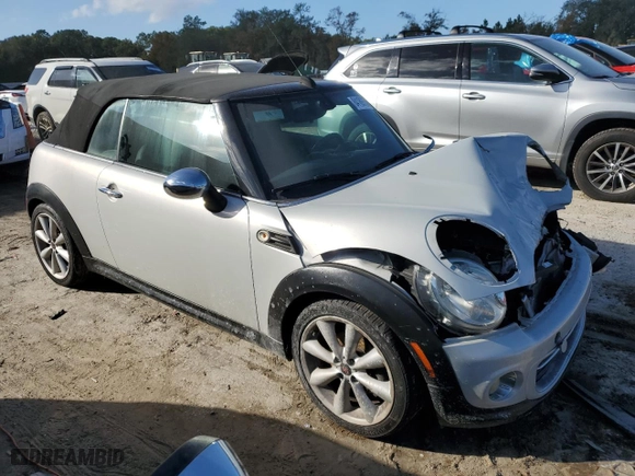 2015 MINI Cooper Convertible with VIN WMWZN3C50FT861992, listed as a Copart auction lot 84189754 with 0 mi miles and Salvage Title. Bid and sale history available at carsss.com. Image 4.