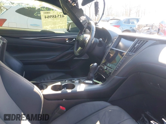 2021 Infiniti Q60 Red Sport 400 with VIN JN1FV7LL8MM560392, listed as a IAAI auction lot 41548964 with 14,057 mi miles and . Bid and sale history available at DreamBid. Image 5.