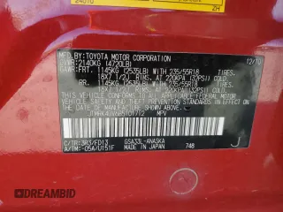 2011 Toyota RAV4 Sport with VIN JTMRK4DV6B5101712, listed as a Copart auction lot 53344565 with 88,441 mi miles and Salvage title. Bid and sale history available at DreamBid. Image 13.