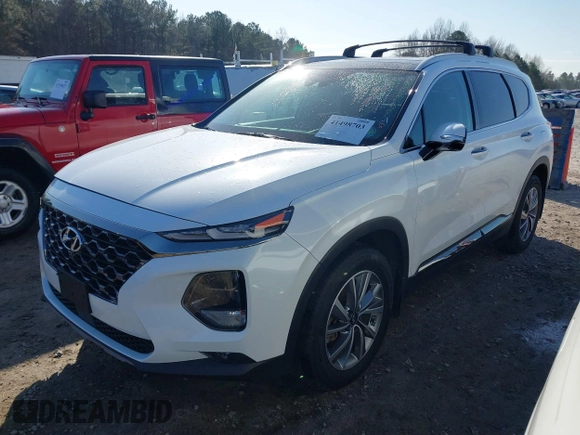 2020 Hyundai Santa Fe Limited with VIN 5NMS5CAD4LH245627, listed as a IAAI auction lot 41498703 with 56,745 mi miles. Bid and sale history available at carsss.com. Image 17.