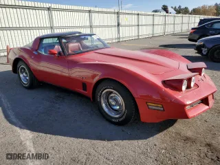 1981 Chevrolet Corvette with VIN 1G1AY8767BS415340, listed as a Copart auction lot 78445014 with 25,292 mi miles and Salvage Title. Bid and sale history available at carsss.com. Image 4.