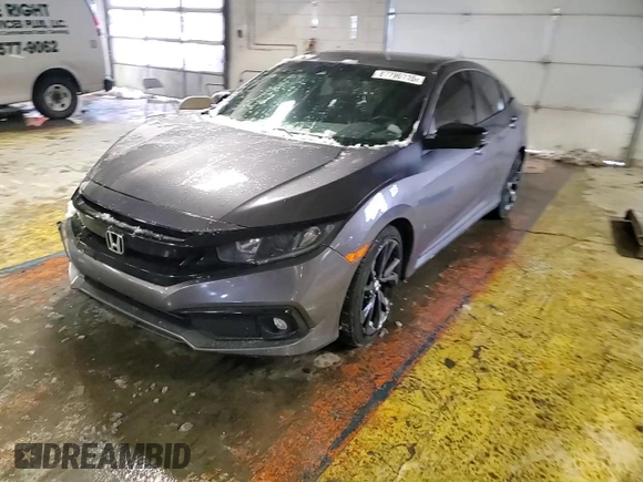 2020 Honda Civic Sedan Sport with VIN 19XFC2F88LE026335, listed as a Copart auction lot 87795115 with 109,122 mi miles and Salvage Title. Bid and sale history available at carsss.com. Image 10.
