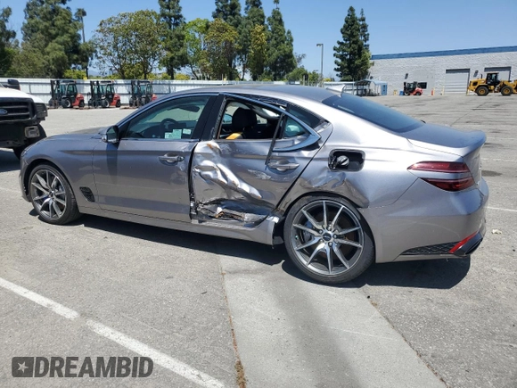 2025 Genesis G70 2.5T с VIN KMTG34SC2SU147812, выставлен на аукционе Copart как лот 57239905 с пробегом 4 170 миль миль и Списание • Salvage title. История ставок и продаж доступна на DreamBid. Изображение 2.