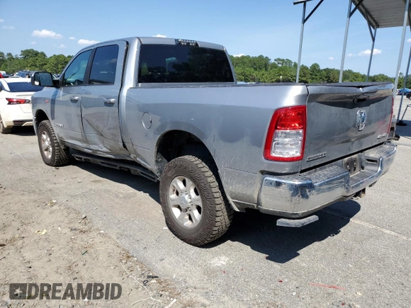 2020 Ram 2500 Big Horn with VIN 3C6UR5DJ6LG263480, listed as a Copart auction lot 72537464 with 42,865 mi miles and Salvage Title. Bid and sale history available at carsss.com. Image 2.