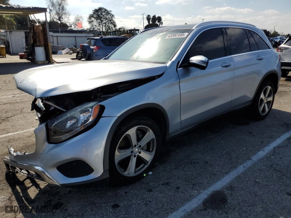 2017 Mercedes-Benz GLC with VIN WDC0G4JB4HF115786, listed as a Copart auction lot 43592495 with 83,687 mi miles and Salvage Title. Bid and sale history available at carsss.com. Image 1.