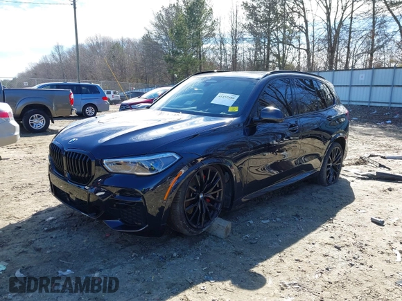 2022 BMW X5 sDrive40i with VIN 5UXCR4C02N9N07702, listed as a IAAI auction lot 41452480 with 52,275 mi miles. Bid and sale history available at carsss.com. Image 19.