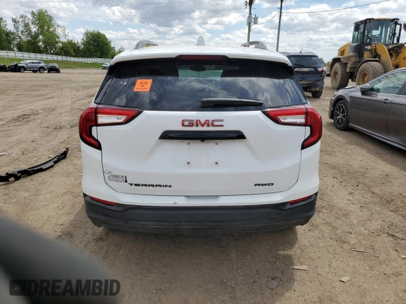 2024 GMC Terrain SLE with VIN 3GKALTEGXRL173306, listed as a Copart auction lot 57458985 with 17,131 mi miles and Non repairable. Bid and sale history available at DreamBid. Image 6.