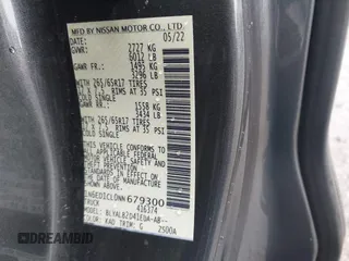 2022 Nissan Frontier S with VIN 1N6ED1CL0NN679300, listed as a IAAI auction lot 41971838 with 60,181 mi miles and . Bid and sale history available at DreamBid. Image 9.