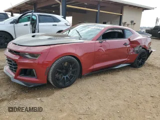 2018 Chevrolet Camaro ZL1 with VIN 1G1FJ1R60J0149068, listed as a Copart auction lot 44157975 with 60,385 mi miles and Salvage Title. Bid and sale history available at carsss.com. Image 1.