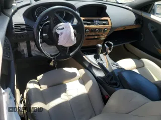2005 BMW 6 Series 645Ci with VIN WBAEK73475B327205, listed as a Copart auction lot 62127134 with 0 mi miles and Salvage Title. Bid and sale history available at carsss.com. Image 8.