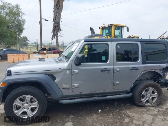 2018 Jeep Wrangler Unlimited Sport S with VIN 1C4HJXDN5JW145340, listed as a IAAI auction lot 42420695 with 92,500 mi miles and . Bid and sale history available at DreamBid. Image 14.