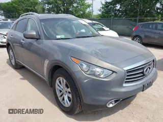 2015 Infiniti QX70 with VIN JN8CS1MU7FM380583, listed as a IAAI auction lot 41937766 with 144,618 mi miles and . Bid and sale history available at DreamBid. Image 1.