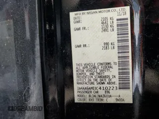 2018 Nissan Maxima Platinum z VIN 1N4AA6AP0JC410223, wystawiony jako Copart lot #81363894 z przebiegiem 169 467 mil mil oraz Szkoda całkowita • Salvage title. Historia ofert i sprzedaży dostępna na DreamBid. Obrazek 13.