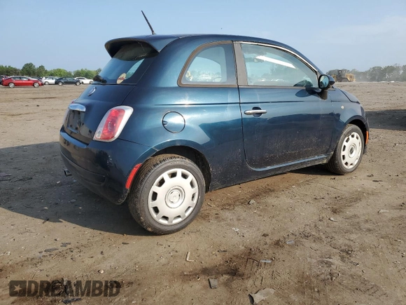 2013 FIAT 500 Pop with VIN 3C3CFFAR6DT584753, listed as a Copart auction lot 59930995 with 123,347 mi miles and Clean title. Bid and sale history available at DreamBid. Image 3.