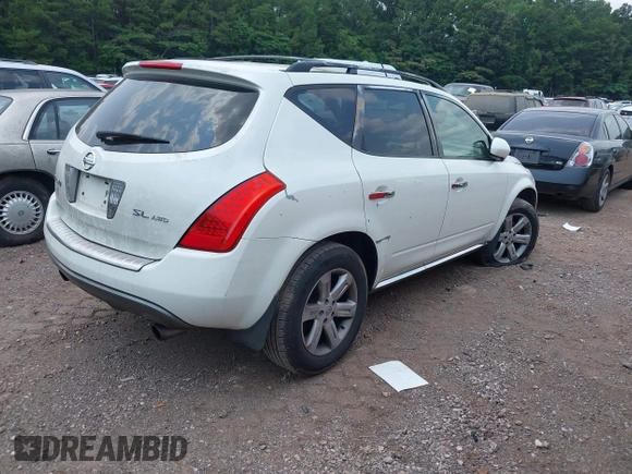 2007 Nissan Murano SE with VIN JN8AZ08W67W630135, listed as a IAAI auction lot 42409844 with Not provided miles and . Bid and sale history available at DreamBid. Image 4.