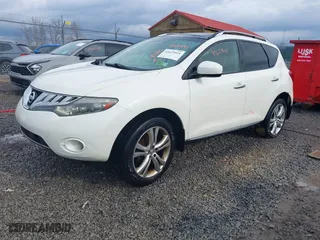 2010 Nissan Murano LE with VIN JN8AZ1MW0AW138946, listed as a IAAI auction lot 41629911 with 193,769 mi miles. Bid and sale history available at carsss.com. Image 2.