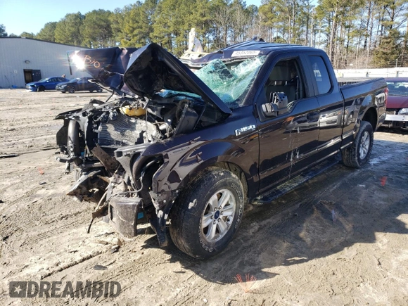 2020 Ford F-150 XL with VIN 1FTEX1EB0LFA55471, listed as a Copart auction lot 45352065 with 53,912 mi miles and Salvage title. Bid and sale history available at DreamBid. Image 1.