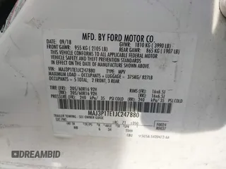 2018 Ford EcoSport SE with VIN MAJ3P1TE1JC247880, listed as a IAAI auction lot 41934171 with 80,627 mi miles. Bid and sale history available at carsss.com. Image 9.