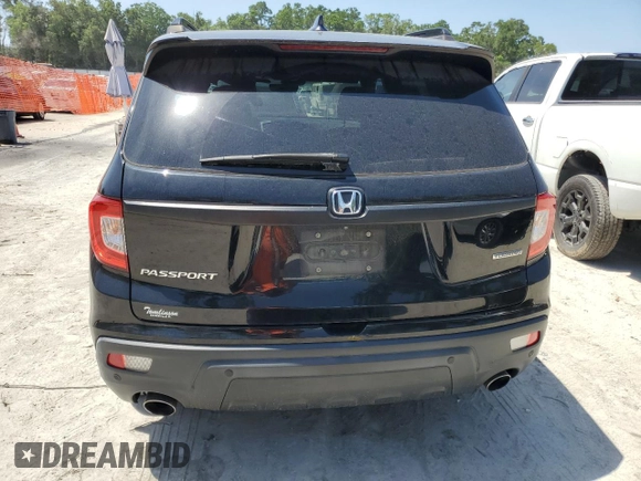 2019 Honda Passport Touring with VIN 5FNYF7H93KB004402, listed as a Copart auction lot 57576185 with 54,597 mi miles and Salvage title. Bid and sale history available at DreamBid. Image 6.