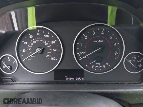 2015 BMW 3 Series 328i with VIN WBA3A5G51FNS83378, listed as a IAAI auction lot 41719392 with 114,146 mi miles. Bid and sale history available at carsss.com. Image 7.